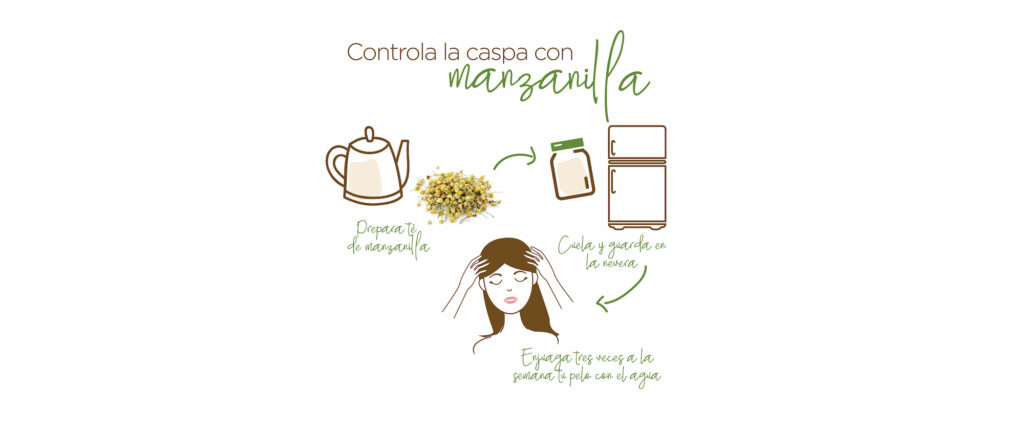 Controla la caspa con manzanilla