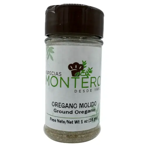 Orégano molido, especia que realza el sabor de las carnes.