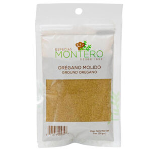 Orégano molido, especia que realza el sabor de las carnes.