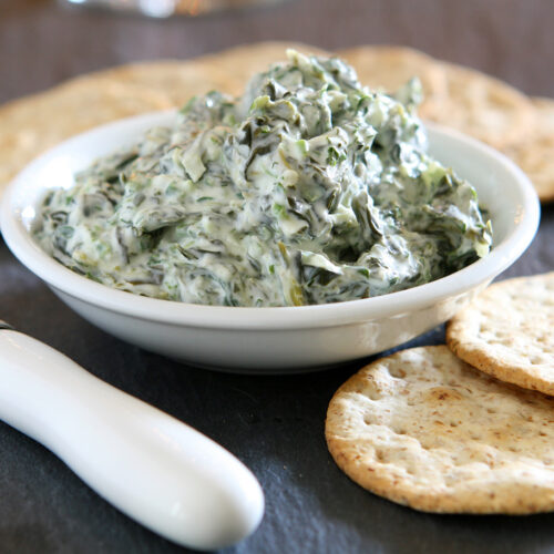 Cremoso dip de espinaca