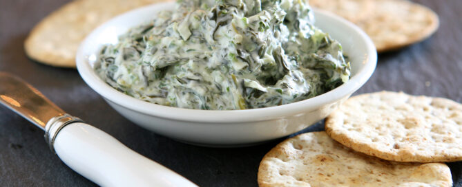Cremoso dip de espinaca