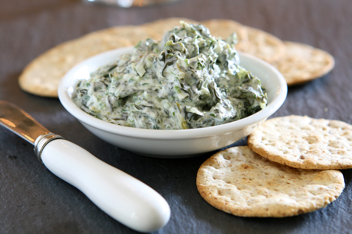 Cremoso dip de espinaca