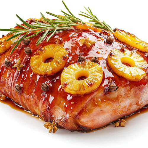Jamón con piña al horno