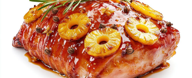 Jamón con piña al horno