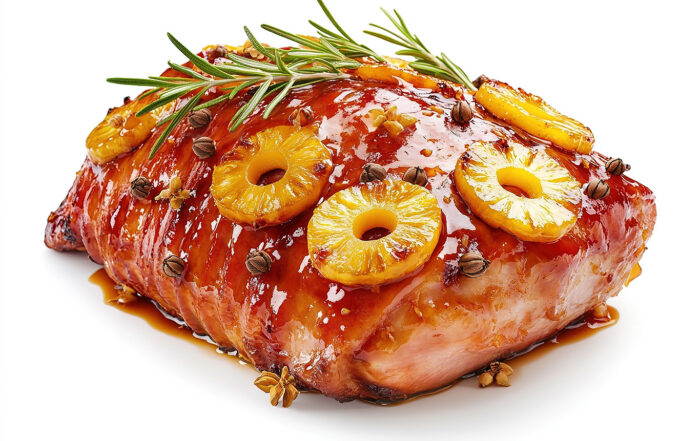 Jamón con piña al horno