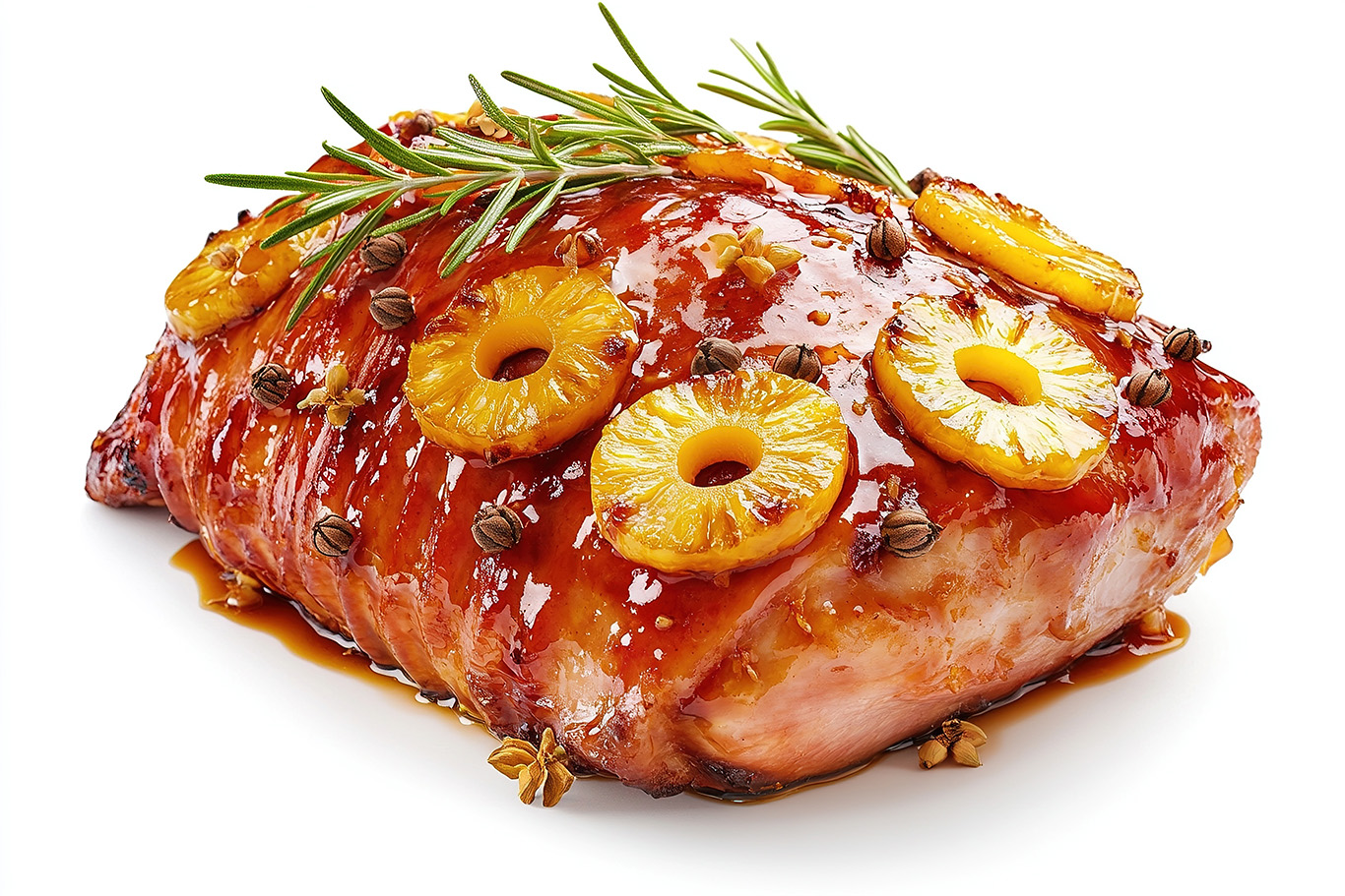 Jamón con piña al horno