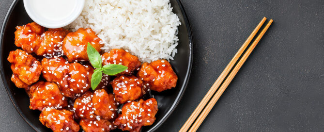 Pollo a la naranja estilo oriental 