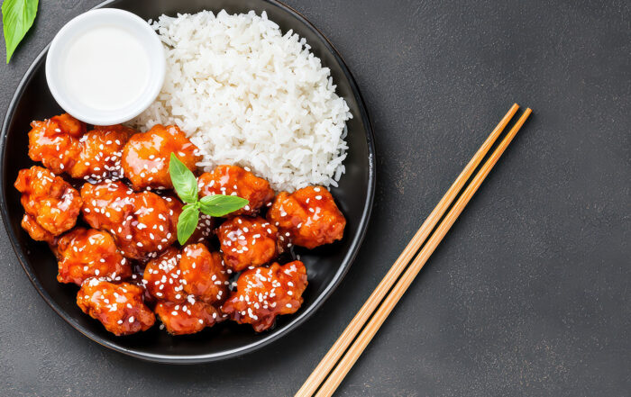 Pollo a la naranja estilo oriental 