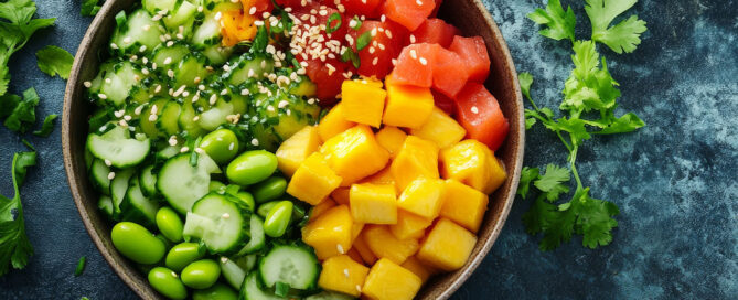 Poke bowl con mango