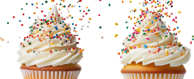 cupcakes con grageas Montero