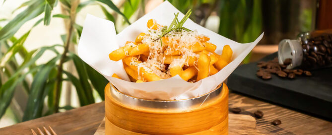 papas fritas con aceite de trufas