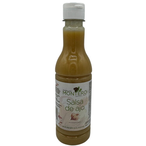 Salsa de ajo frasco resellable de 10.5 onz