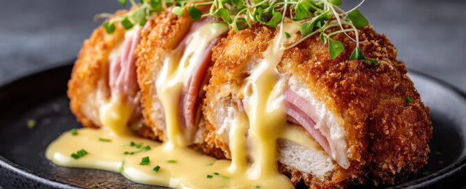 Pollo Cordon Bleu con Especias Montero Perfecto para una cena especial en casa, para compartir en familia o sorprender a tus invitados con una receta elegante y fácil de preparar.