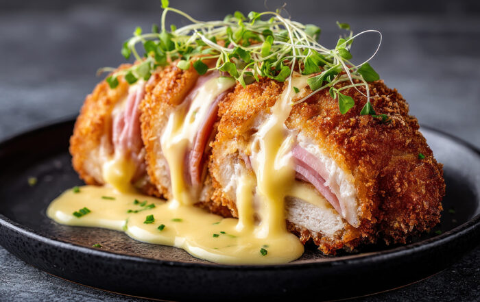 Pollo Cordon Bleu con Especias Montero Perfecto para una cena especial en casa, para compartir en familia o sorprender a tus invitados con una receta elegante y fácil de preparar.